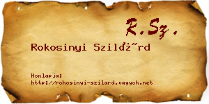 Rokosinyi Szilárd névjegykártya