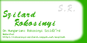 szilard rokosinyi business card